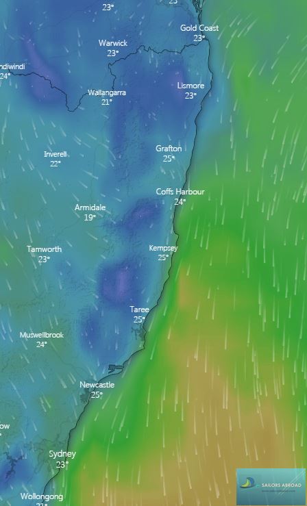 Syd to GoldCoast wind